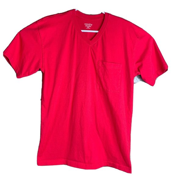 Scandia Woods Other - Scandia Woods Men's Basic V-Neck S/S Pocket T-Shirt Red Med
